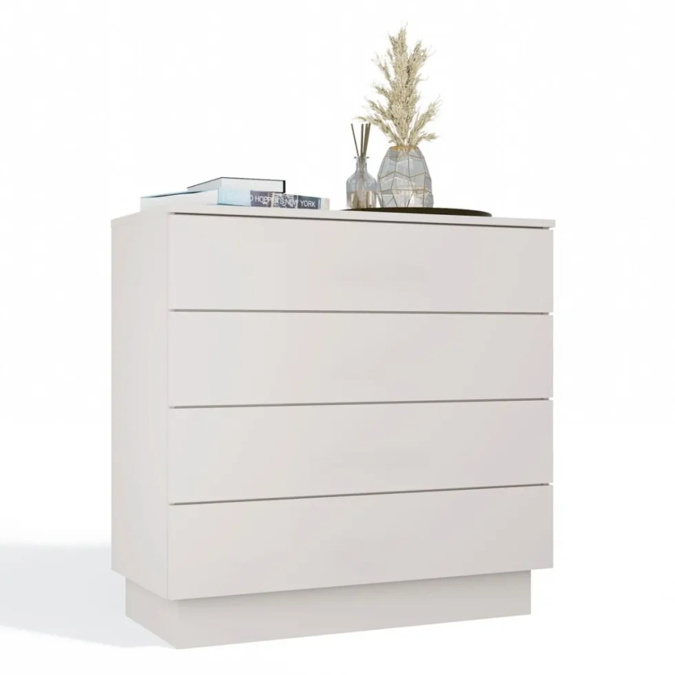 Cassettiera moderna con 4 cassetti 85x40x84 cm beige cashmere CMMT1