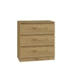 Cassettiera moderna con 3 cassetti 70x40x75 cm rovere CMMT6