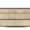 Cassettiera moderna con 6 cassetti in rovere e nero CLK12