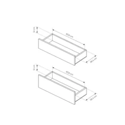 Cassettiera moderna con 6 cassetti in rovere e nero CLK12