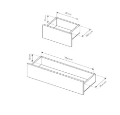 Cassettiera moderna con luce LED 137x81cm beige CLK10