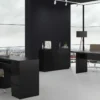 Cassettiera per camera da letto con 6 cassetti 120x30x75 cm nera CMMT10