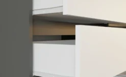Cassettiera per camera da letto con 6 cassetti 120x30x75 cm antracite e bianco CMMT10