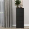 Cassettiera per camera da letto con 5 cassetti 40x45x111 cm nera CMMT14