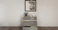 Cassettiera rovere grigio moderna CI1