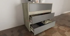 Cassettiera rovere grigio moderna CI1