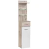 Colonna armadio con led bianca e quercia ACP3