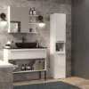 Colonna bagno alta 31x174 con vano a giorno bianco lucido CBT2