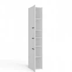 Colonna bagno minimal 30x170 cm a 3 ante bianco opaco CBT7