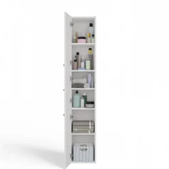 Colonna bagno minimal 30x170 cm a 3 ante bianco opaco CBT7