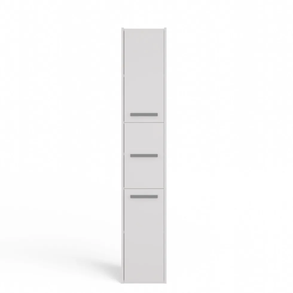 Colonna bagno minimal 30x170 cm a 3 ante bianco opaco CBT7