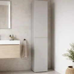 Colonna bagno moderna 31x174 a 2 ante beige cashmere CBT3