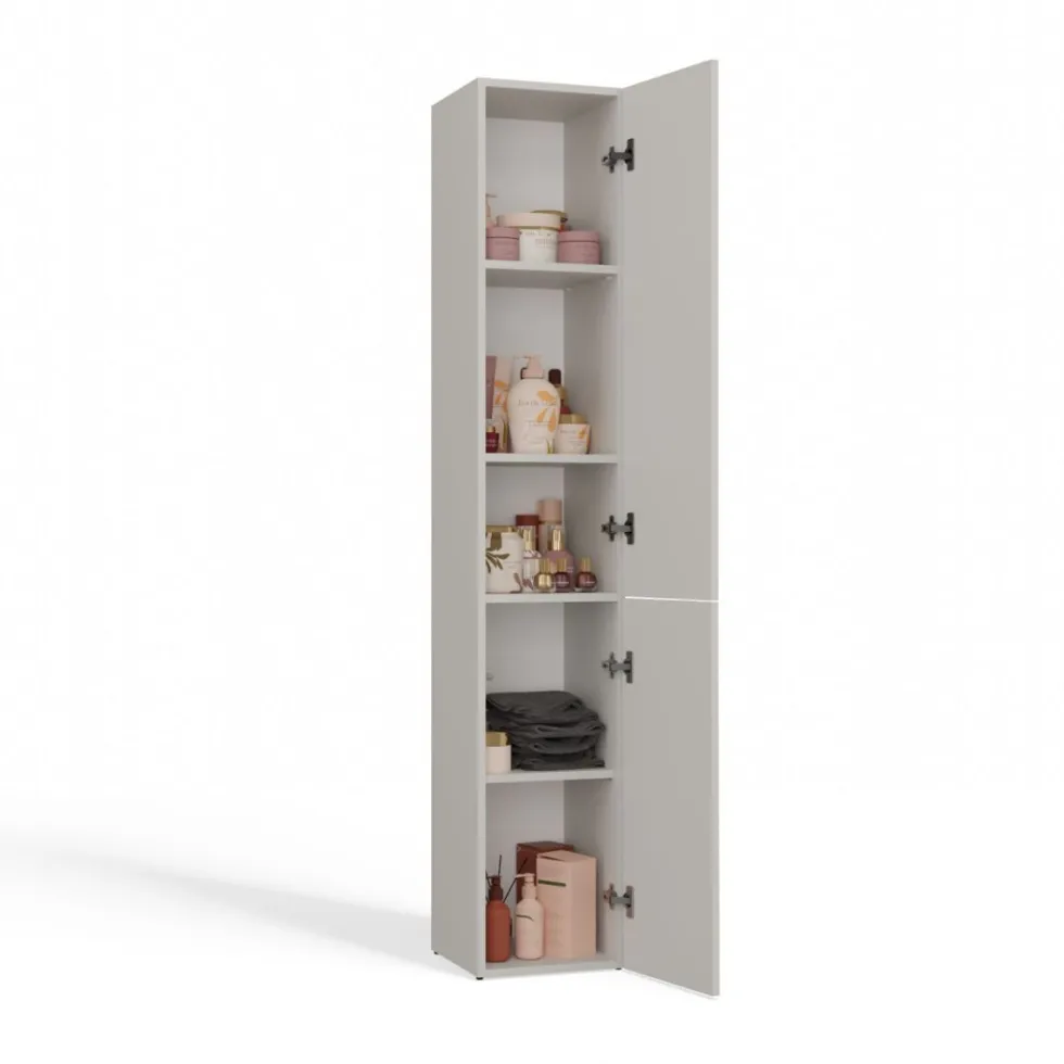 Colonna bagno moderna 31x174 a 2 ante beige cashmere CBT3