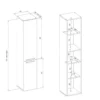 Colonna bagno moderna 31x174 a 2 ante bianco lucido CBT3