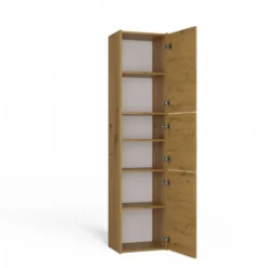 Colonna bagno moderna 40x170 cm a 3 ante rovere CBT9