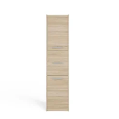 Colonna bagno moderna 40x170 cm a 3 ante rovere chiaro CBT9