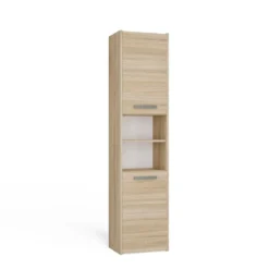 Colonna bagno salvaspazio 40x170 cm con vani a giorno rovere chiaro CBT8
