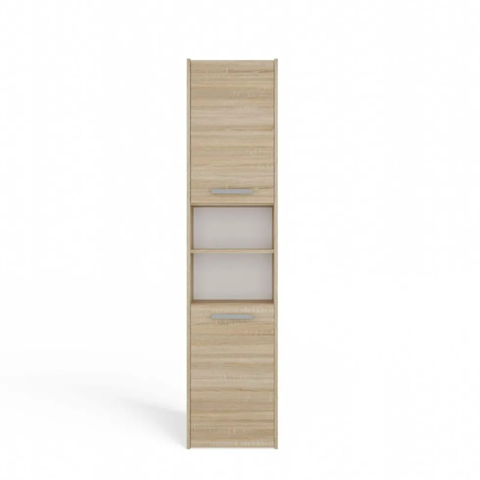 Colonna bagno salvaspazio 40x170 cm con vani a giorno rovere chiaro CBT8