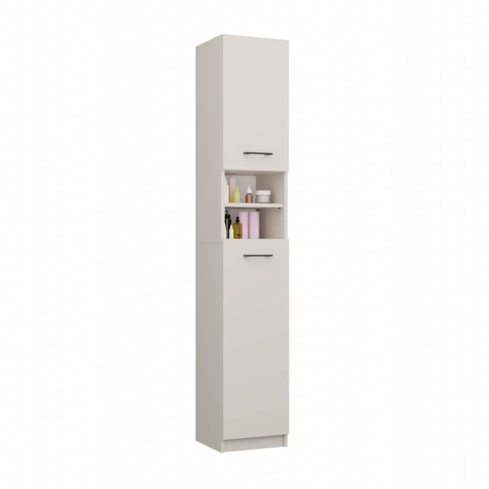 Colonna bagno salvaspazio 32x180 cm con 2 ante beige cashmere CBT1