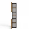 Colonna bagno salvaspazio 30x170 cm con ante e mensola rovere e antracite CBT6