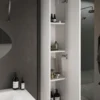 Colonna bagno sospesa 25x138 cm bianco lucido con 4 ripiani COL2