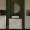 Colonna bagno sospesa 48x178 cm in cashmere e rovere CBT11