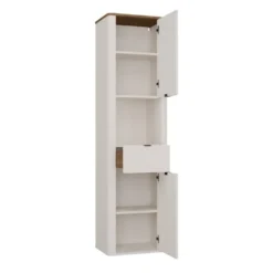 Colonna bagno sospesa 48x178 cm in cashmere e rovere CBT11