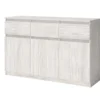 Comò mimimal con 3 cassetti e 3 ante in bianco legno CG40