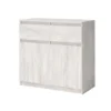 Comò moderno piccolo con 2 cassetti e 2 ante bianco legno CG41