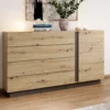 Comò moderno 138x90cm con 3 cassetti e 1 anta rovere CLK1