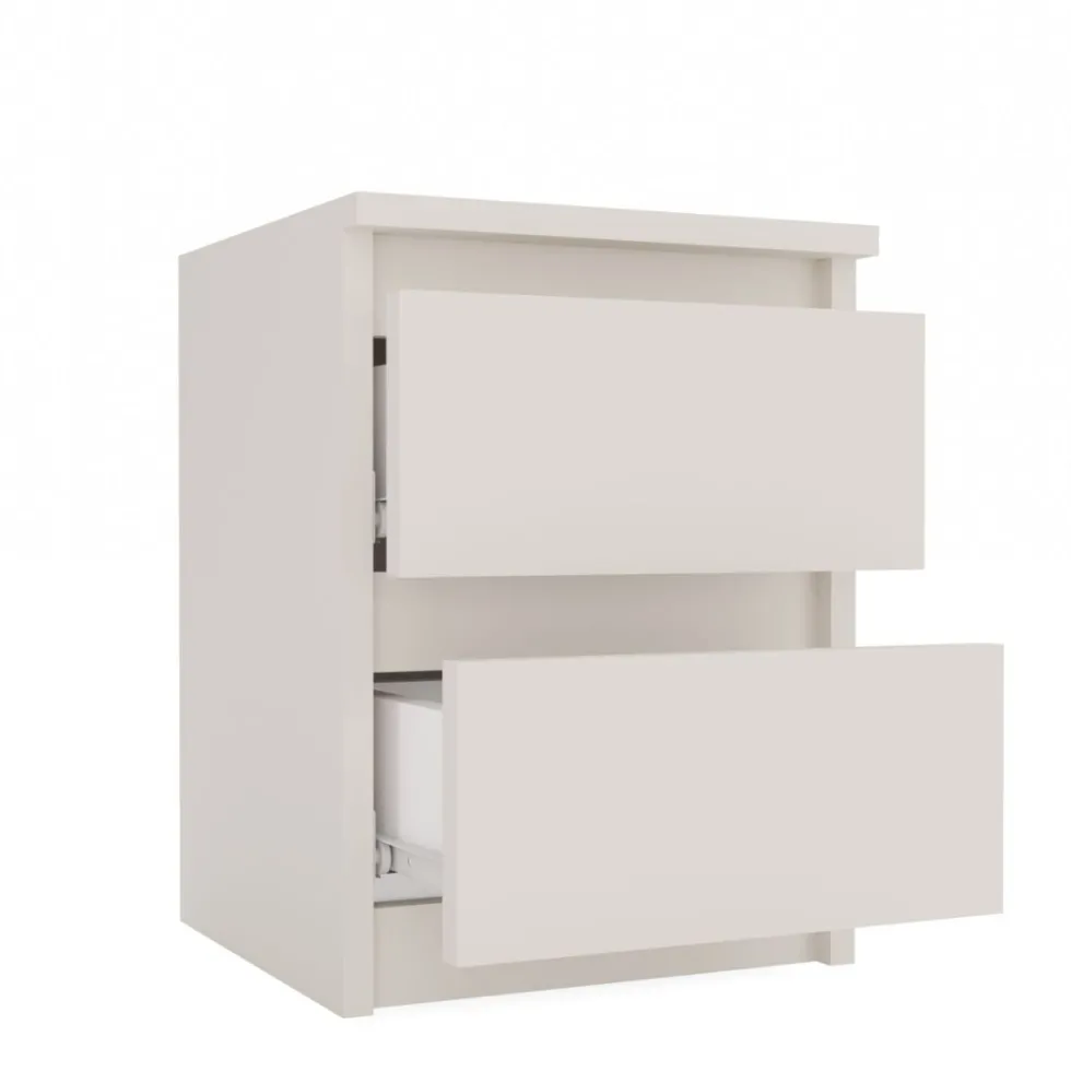 Comodino con 2 cassetti 30x40 cm beige cashmere COT7