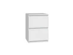 Comodino con 2 cassetti 30x40 cm bianco opaco COT7