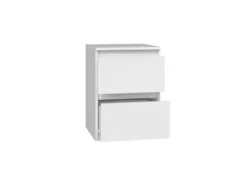 Comodino con 2 cassetti 30x40 cm bianco opaco COT7