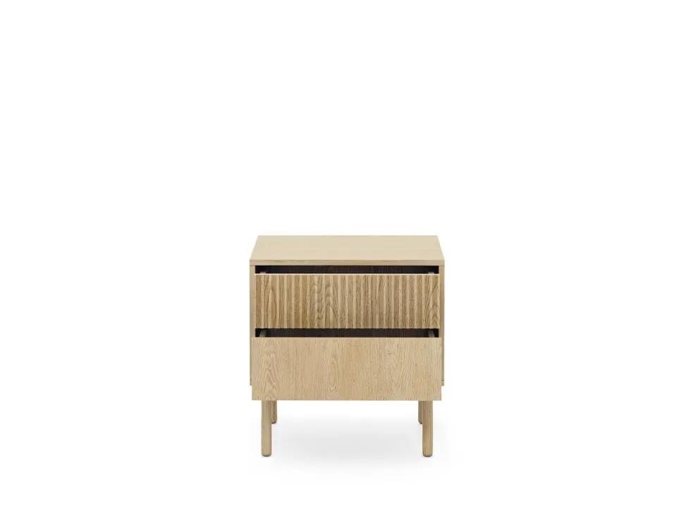 Comodino moderno con cassetto 53,5x55 cm rovere chiaro CMLK12