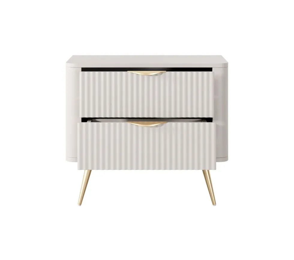 Comodino moderno 63X55cm beige CMLK5