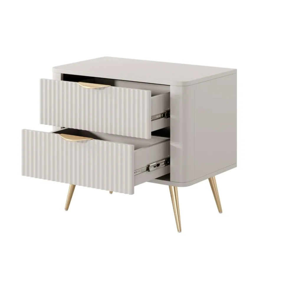 Comodino moderno 63X55cm beige CMLK5