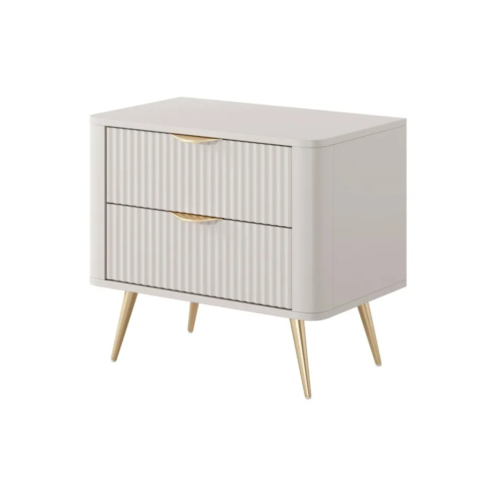 Comodino moderno 63X55cm beige CMLK5