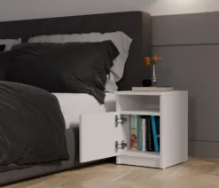 Comodino moderno 30x40 cm con anta bianco COT4