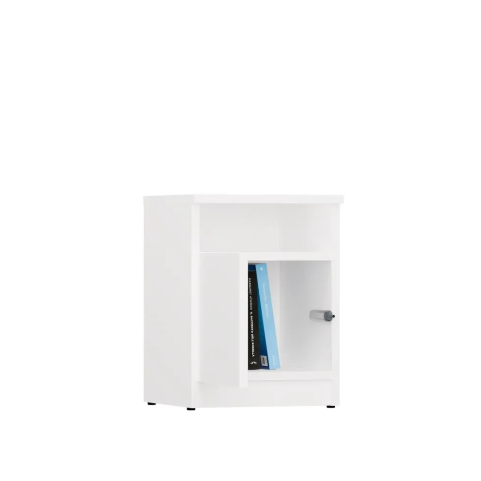 Comodino moderno 30x40 cm con anta bianco COT4