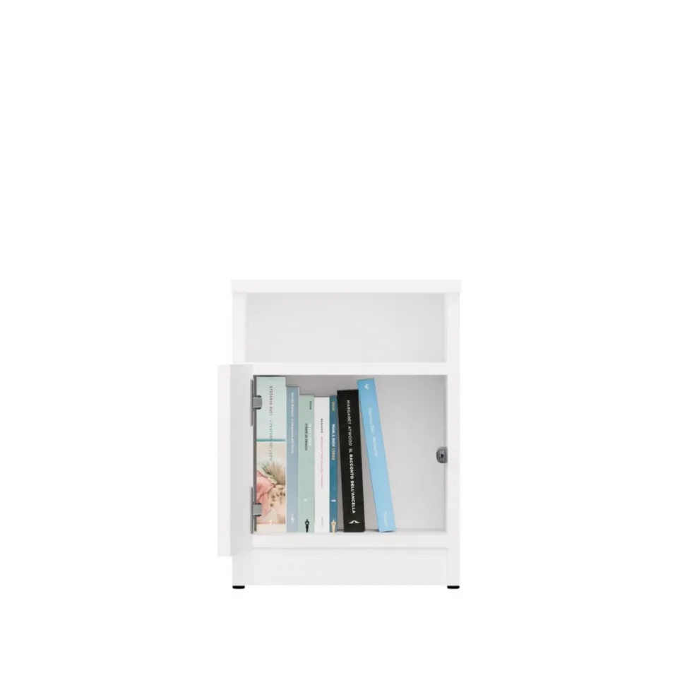 Comodino moderno 30x40 cm con anta bianco COT4