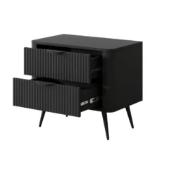 Comodino moderno 63X55cm nero CMLK5