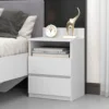 Comodino 40x59 cm con cassetti bianco COT6