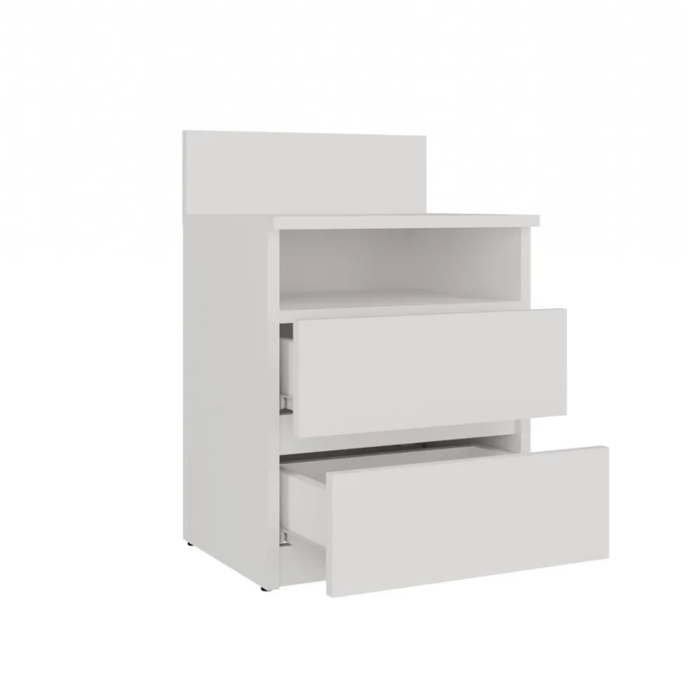 Comodino 40x59 cm con cassetti bianco COT6