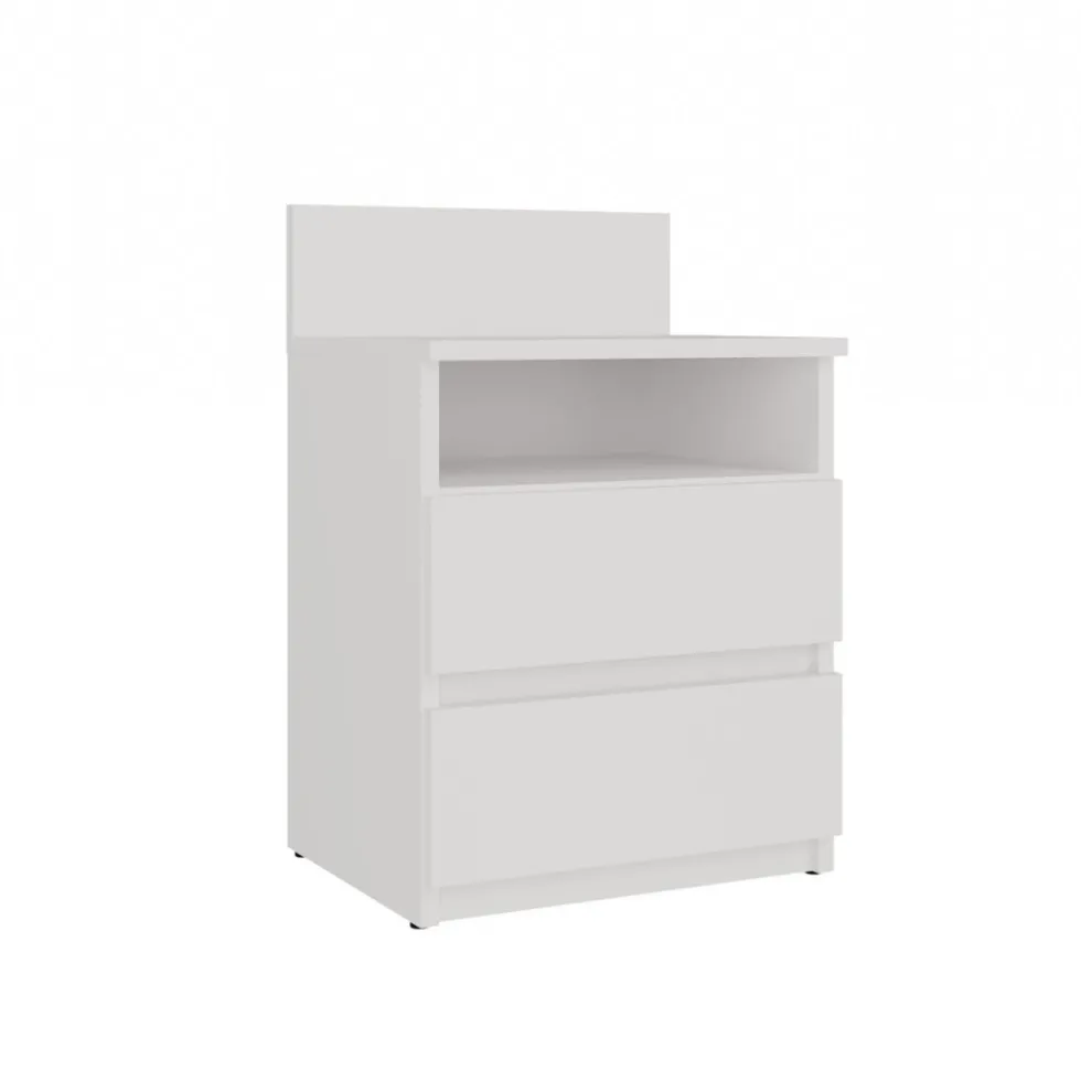Comodino 40x59 cm con cassetti bianco COT6