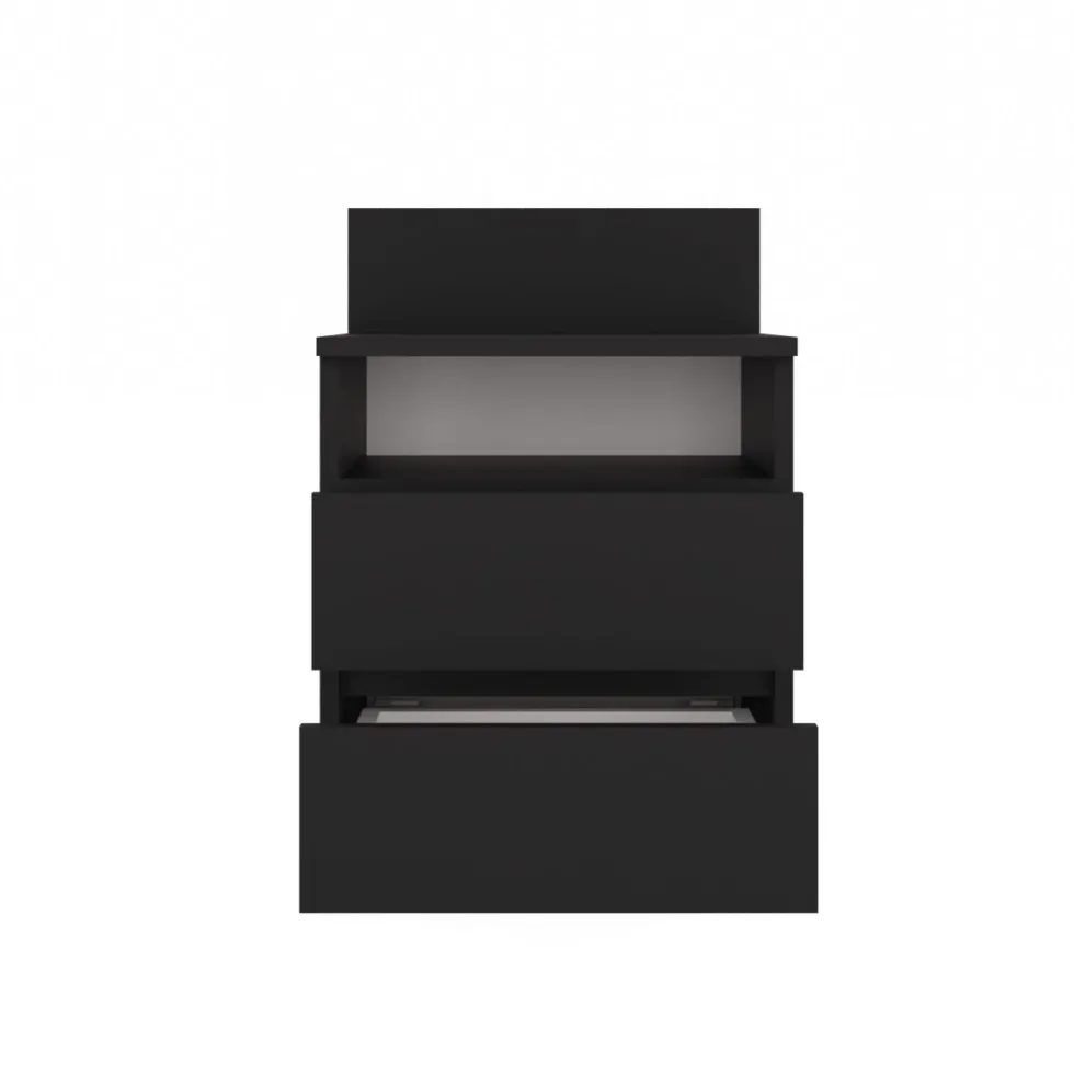 Comodino 40x59 cm con cassetti nero COT6
