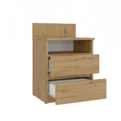 Comodino 40x59 cm con cassetti rovere COT6