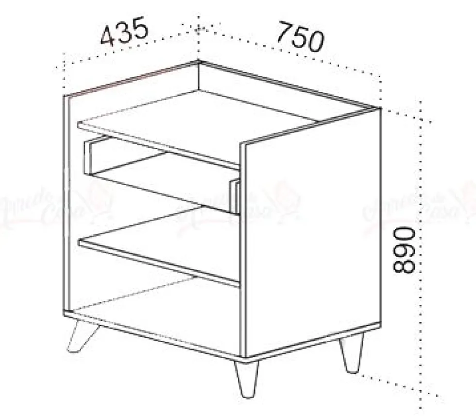 Comò rovere e bianco lucido CU39