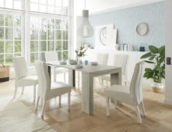 Consolle allungabile moderna made in Italy 46x78x90 cm rovere chiaro CL2