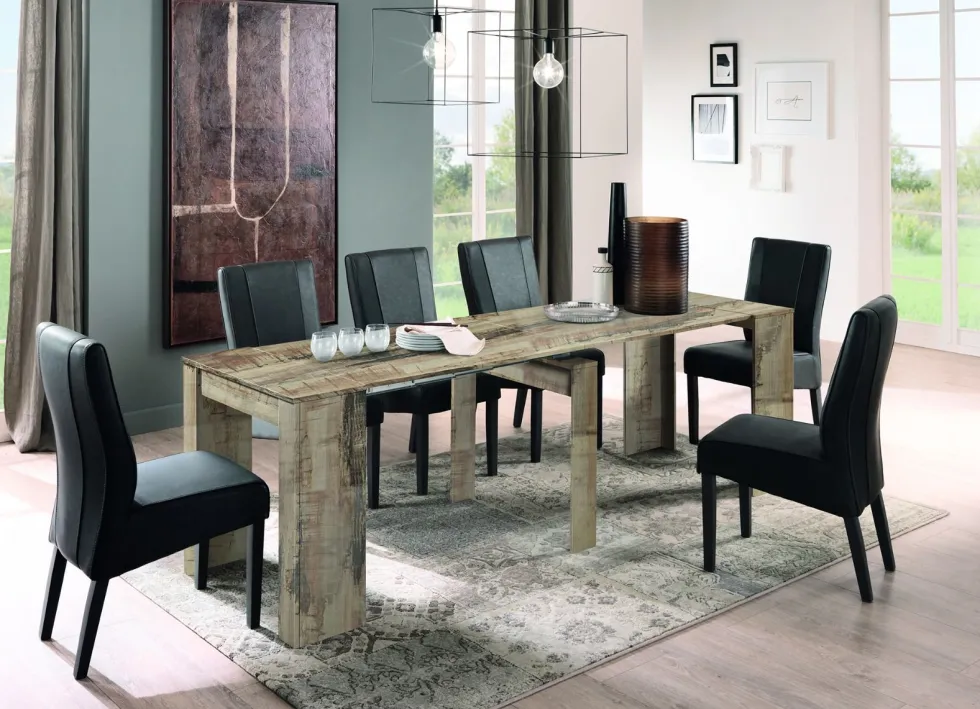 Consolle allungabile moderna Made in Italy 78x78 cm pero CL1