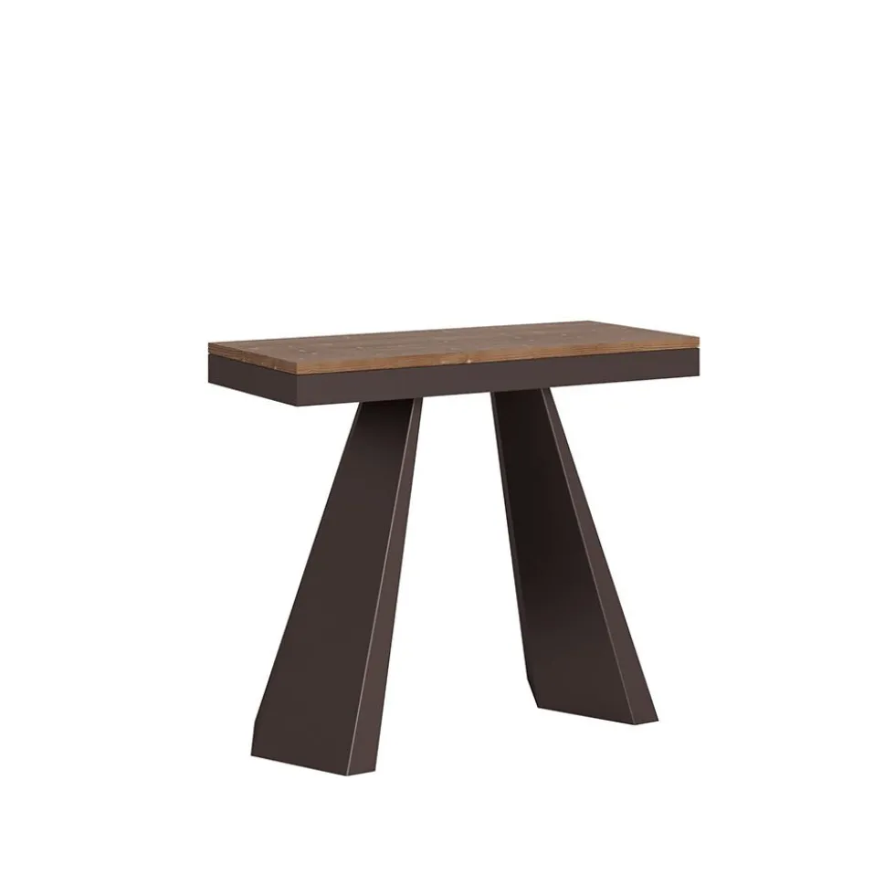 Consolle allungabile moderna 90x40 cm Made in Italy abete tinto DMT EVOLUTION